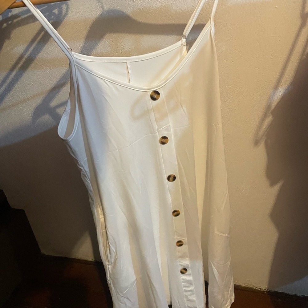 Old Navy White Button-Down Mini Dress